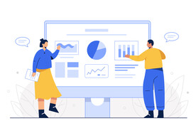 人物插图 扁平办公矢量    