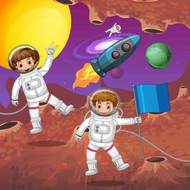 卡通宇宙太空图片