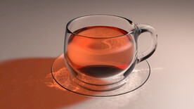 c4d模型玻璃水杯花茶咖啡茶杯