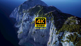 短视频素材航拍高耸的山脉