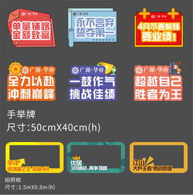 打折手举牌异形广告牌