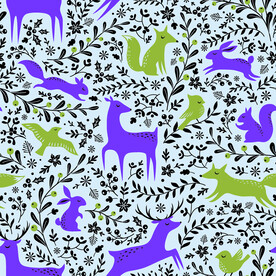 动物 卡通 狐狸 鹿