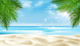 夏季海边插画