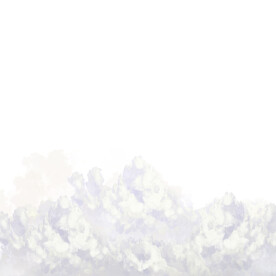 白色插画云朵元素