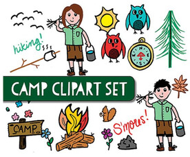 动漫露营剪贴画