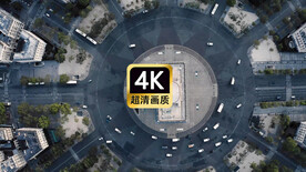 航拍法国凯旋门