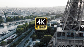 航拍法国埃菲尔铁塔