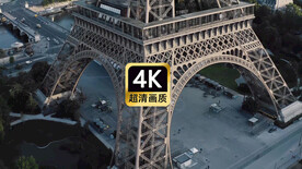 航拍法国埃菲尔铁塔