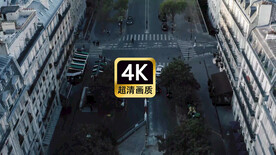 航拍法国街区风景