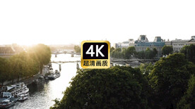 航拍法国莱茵河风景