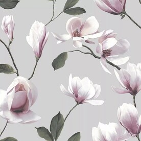 手绘花 花朵 素材 紫玉兰 叶