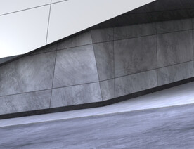 c4d模型汽车背景环境建筑设计