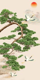 玄关松树装饰画