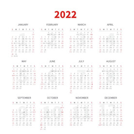 2022全年单页日历台历带农历