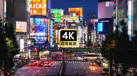 航拍现代城市群街道夜景