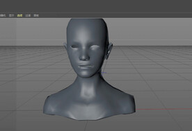 c4d模型头部
