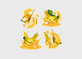 飞溅香蕉汁