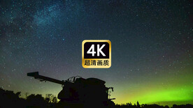 唯美夜晚星空极光