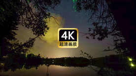 唯美湖面夜空繁星