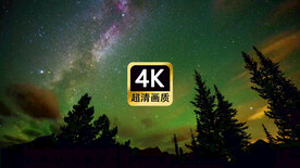 唯美夜景星空银河