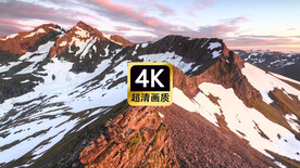 航拍雪山山顶美景