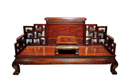 红酸枝卷书沙发三人位