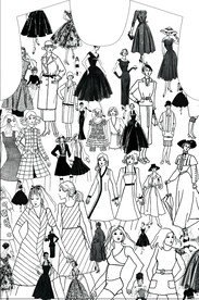 时尚女孩 大牌印花 分层