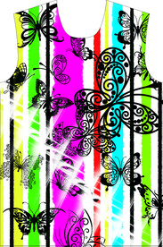 扎染 蝴蝶 条纹 高清分层