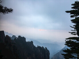 黄山晚霞