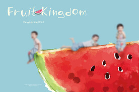 儿童创意趣味卡通水果影楼后期