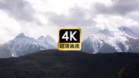 宣传片素材云雾飘过雪山山顶