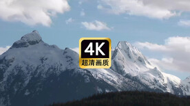 宣传片素材云层掠过雪上山顶