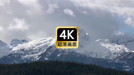 宣传片素材云雾翻滚的雪山美景