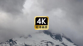 宣传片素材云雾缭绕的雪山顶