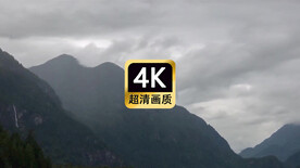 宣传片头素材山顶翻滚的云海