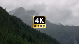 航拍视频远山上翻滚的云雾