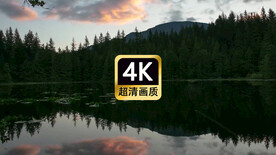 短视频素材傍晚湖面上飘过的云彩