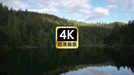 大气视频素材湖面树林云层