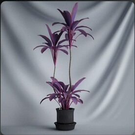 C4D模型盆栽绿色植物插花