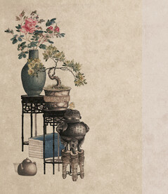 工笔画背景古装PSD模板