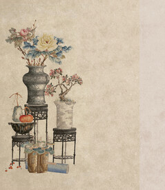 工笔画背景古装PSD模板