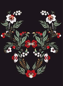 花草组合图案背景