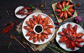 诱人的麻辣小龙虾