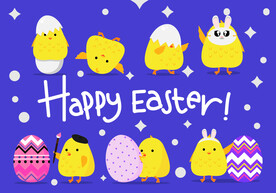 卡通手绘可爱小鸡