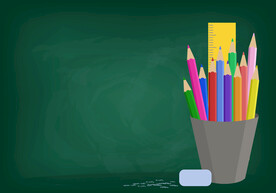 卡通铅笔黑板