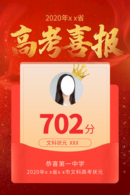 高考喜报宣传海报