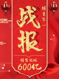 双十一销售业绩喜报战报商业海报