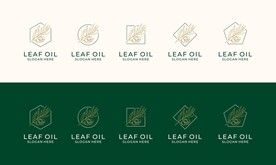 水滴树叶形状标志图片