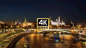 夜景素材船舶经过大桥