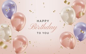 生日背景 节日气球      
